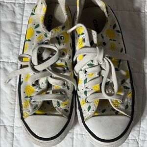 Converse‎ Kids Lemon Pattern Sneakers - White and Yellow juniors 12